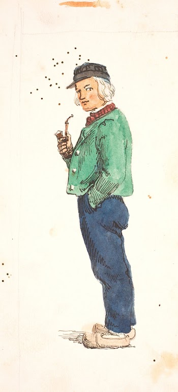 Pipe smoking man in clogs | Free Photo - rawpixel