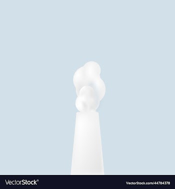 pipe with white clouds of smoke
