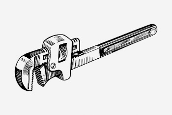 Pipe wrench drawing, vintage tool | Free Photo - rawpixel
