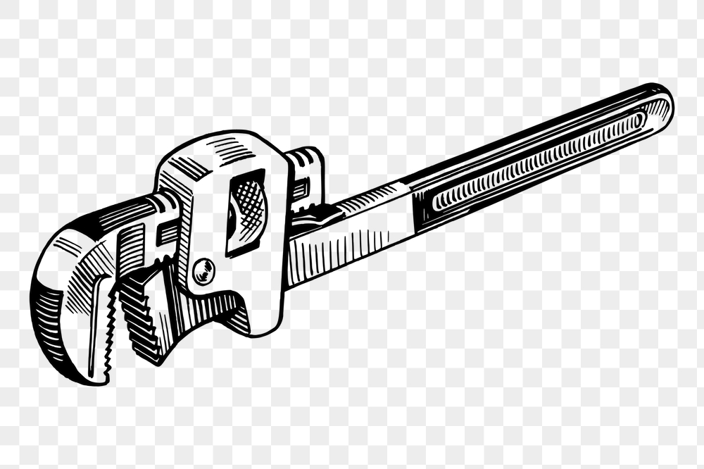 Pipe wrench png sticker, vintage | Free PNG - rawpixel