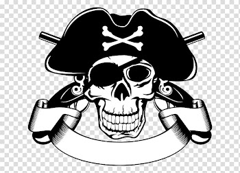 Piracy Skull illustration , Pirate Skull transparent background PNG clipart