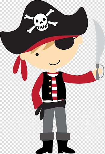 Pirate boy illustratio, Children's party Birthday Piracy Banner, Pirate transparent background PNG clipart