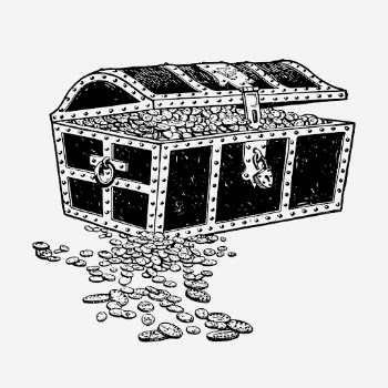 Pirate's treasure chest, vintage illustration. | Free Photo Illustration - rawpixel