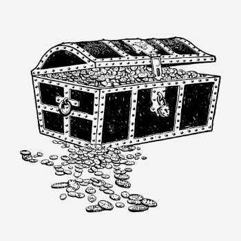 Pirate's treasure chest, vintage illustration | Free PSD Illustration - rawpixel