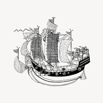 Pirate ship clipart, drawing illustration | Free Vector Illustration - rawpixel