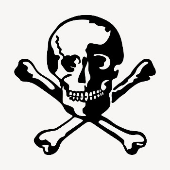 Pirate skull clipart, crossed bones | Free Vector - rawpixel