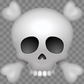 Pirate Skull Emoji transparent PNG - StickPNG