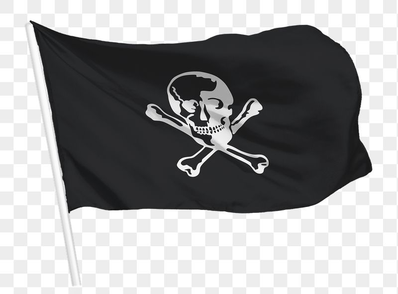 Pirate skull png flag waving | Free PNG - rawpixel