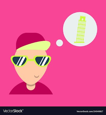 Pisa tower with a tourist vector image