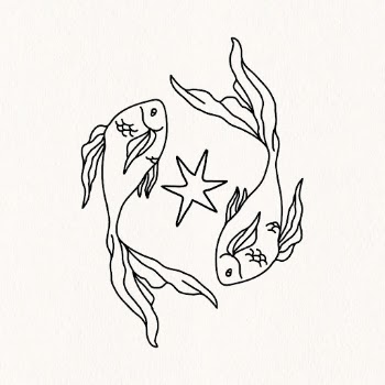 Pisces zodiac sign, fish doodle | Free PSD Illustration - rawpixel