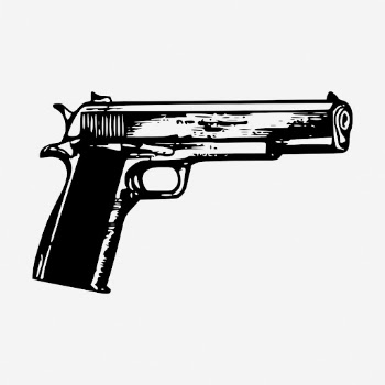 Pistol gun clipart, weapon vintage | Free Vector - rawpixel