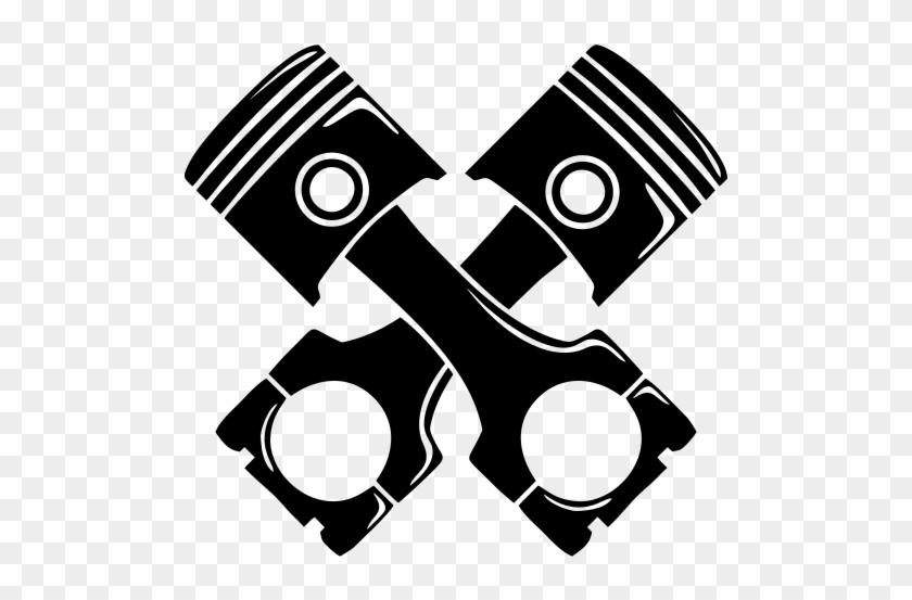 Piston Clip Art - Crossed Pistons