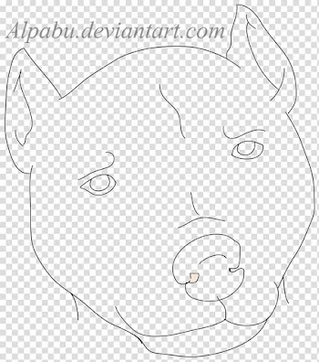 Pitbull Line Art, black animal drawing illustration transparent background PNG clipart