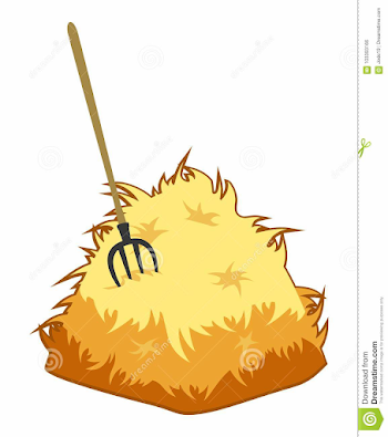 Pitchfork And A Haystack On A White Background Stock Vector ...