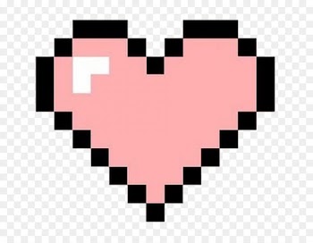 Pixel art 8-bit color Heart - heart 