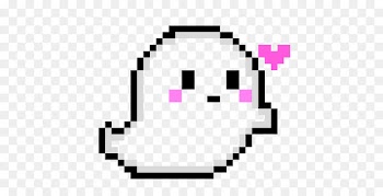 Pixel art Bead Halloween Pattern - cute Ghost 