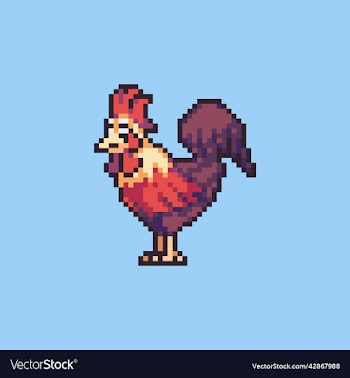 pixel art chicken