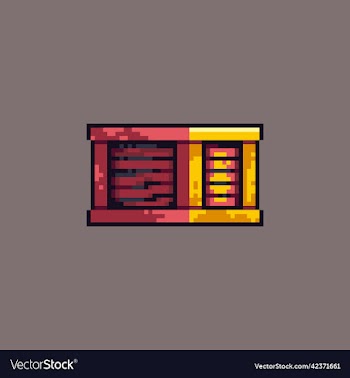 pixel art crates or storage box