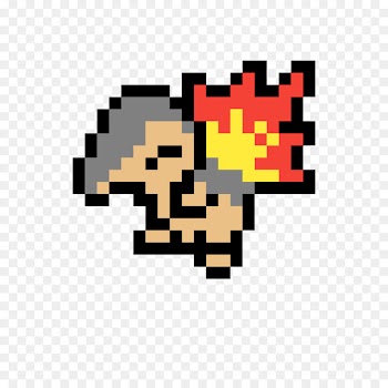 Pixel art Cyndaquil Chikorita Totodile - cyndaquil stamp 
