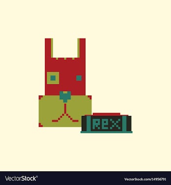 Pixel art dog vector image