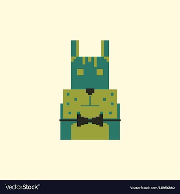Pixel art dog vector image