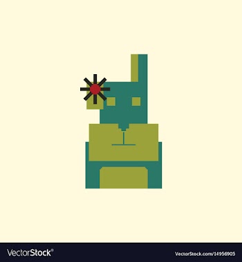 Pixel art dog vector image