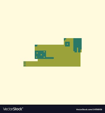 Pixel art dog vector image