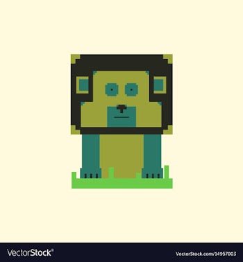 Pixel art dog vector image