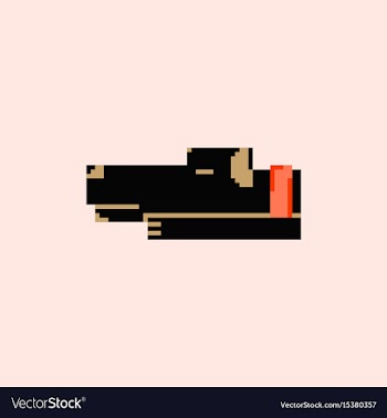Pixel art dog vector image