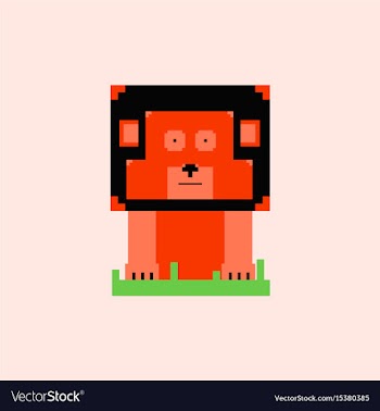 Pixel art dog vector image