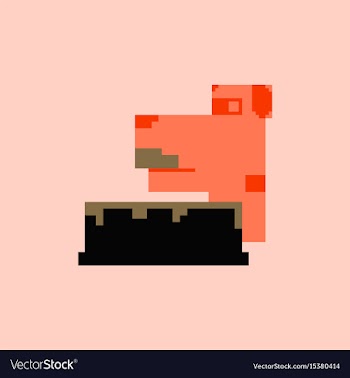 Pixel art dog vector image