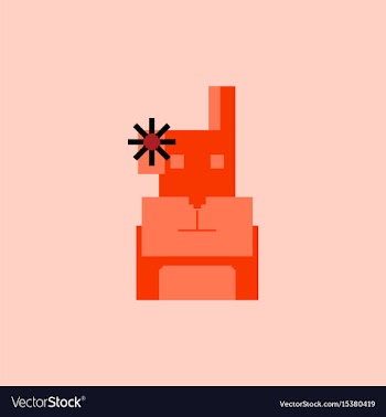 Pixel art dog vector image