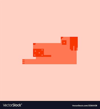 Pixel art dog vector image