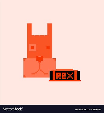 Pixel art dog vector image