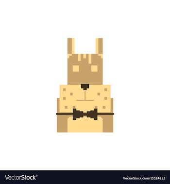 Pixel art dog vector image