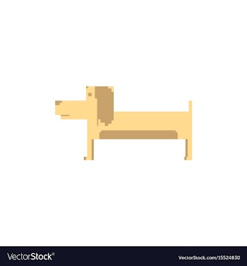 Pixel art dog vector image