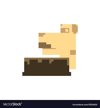 Pixel art dog vector image