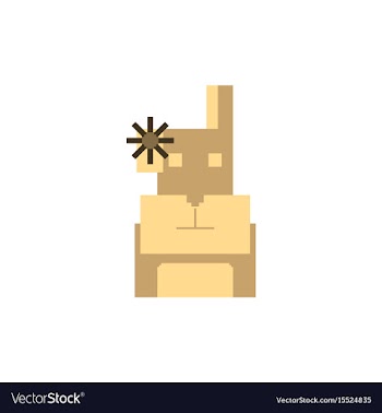 Pixel art dog vector image