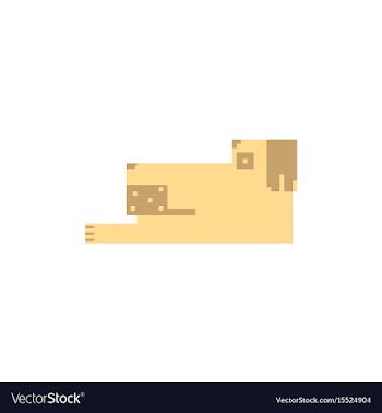 Pixel art dog vector image