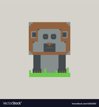 Pixel art dog vector image