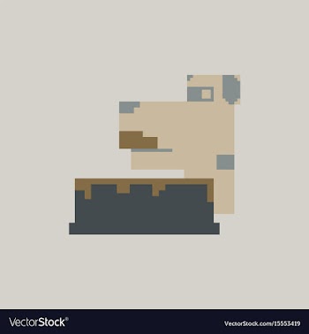 Pixel art dog vector image