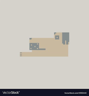 Pixel art dog vector image