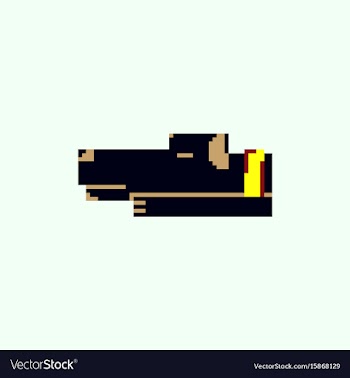 Pixel art dog vector image