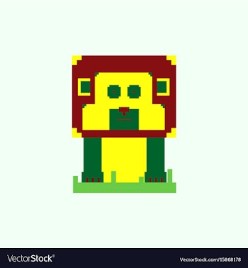 Pixel art dog vector image