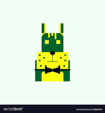 Pixel art dog vector image