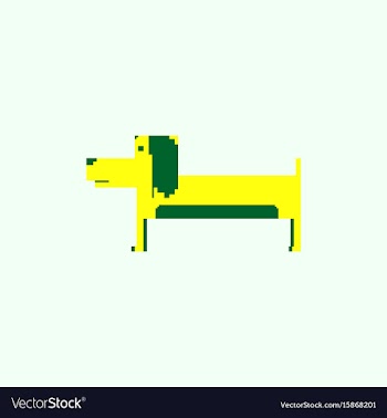 Pixel art dog vector image