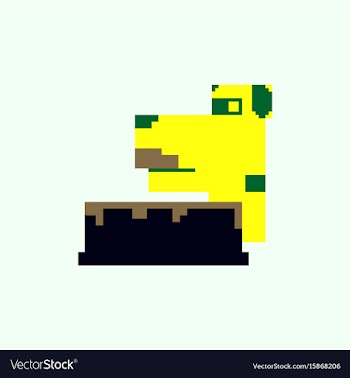 Pixel art dog vector image