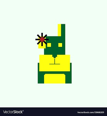 Pixel art dog vector image