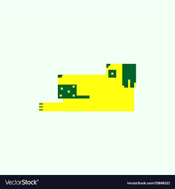 Pixel art dog vector image