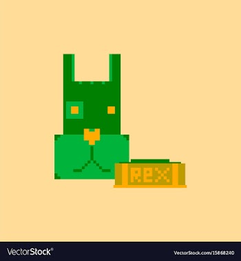 Pixel art dog vector image